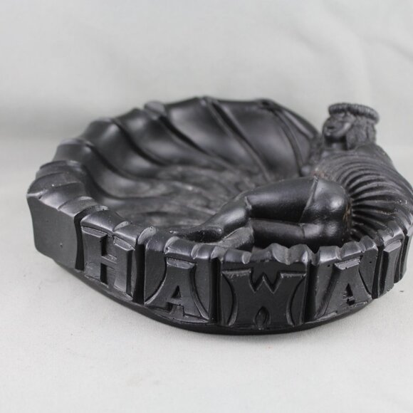 Vintage Tiki Ashtray - Naughty Hula by Coco Joe - Made with Lava - Tagged - Picture 6 of 9